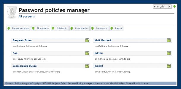 Screenshot of ppolicy-manager