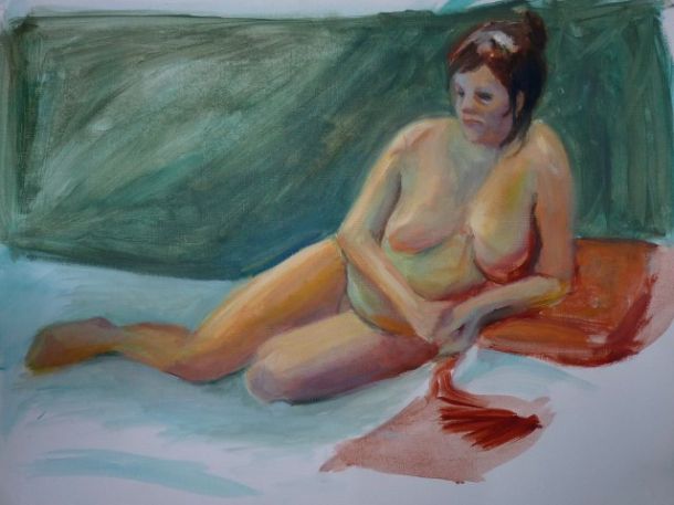 Carole, janvier 2013, peinture à l'huile